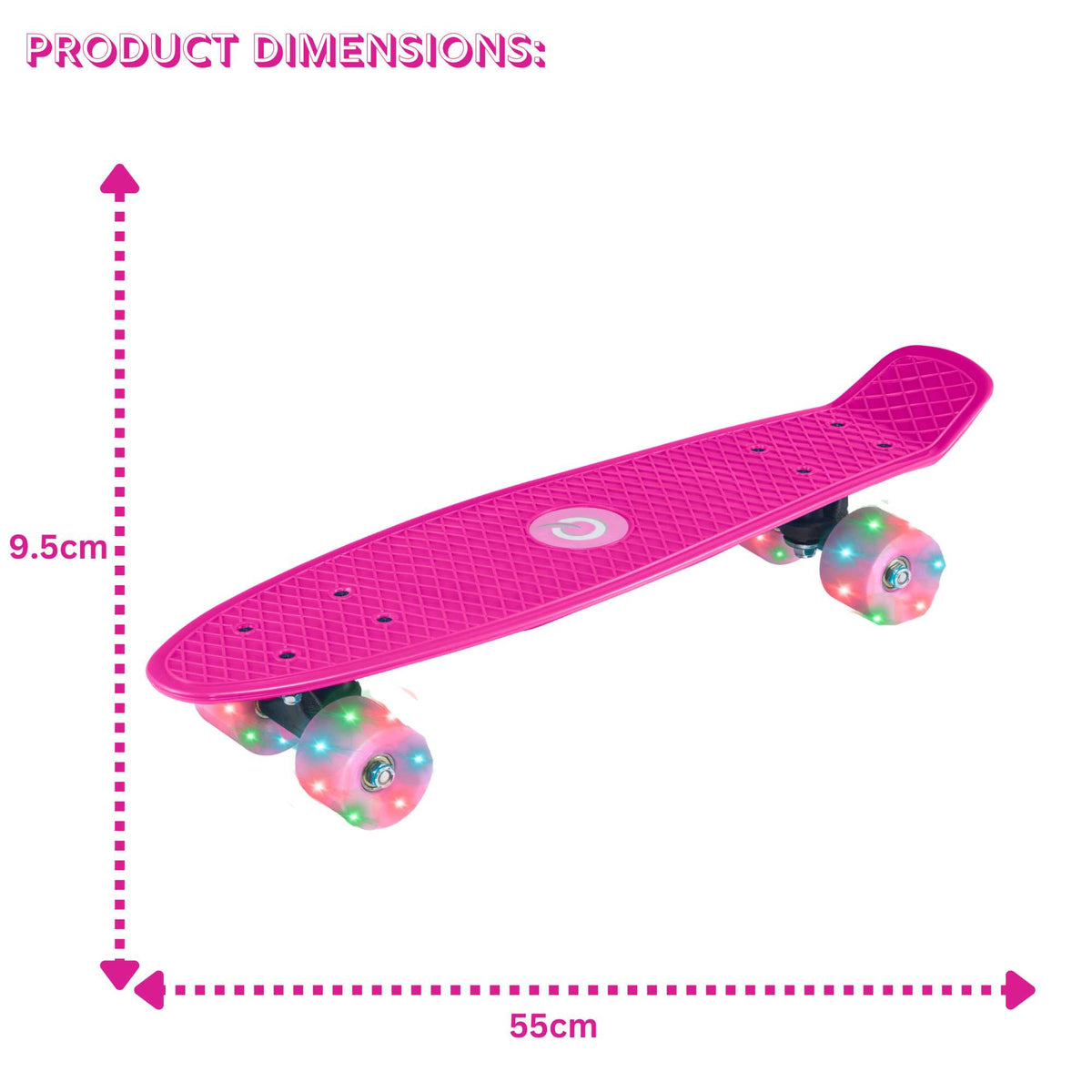 EVO 22&quot; Light Up Penny Board - Pink Skateboards