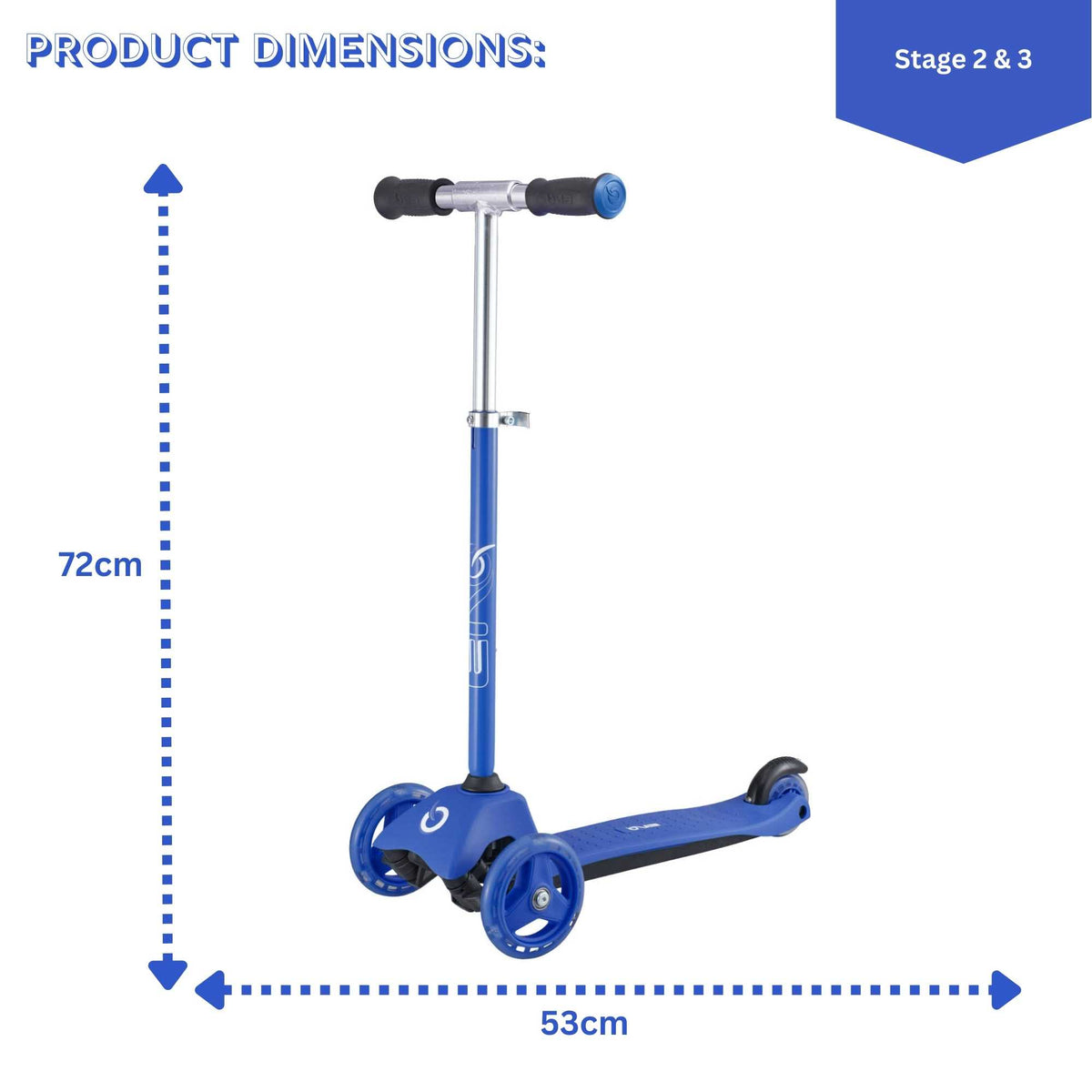 EVO 3 in 1 Cruiser Toddler Ride On &amp; Scooter - Blue Scooters