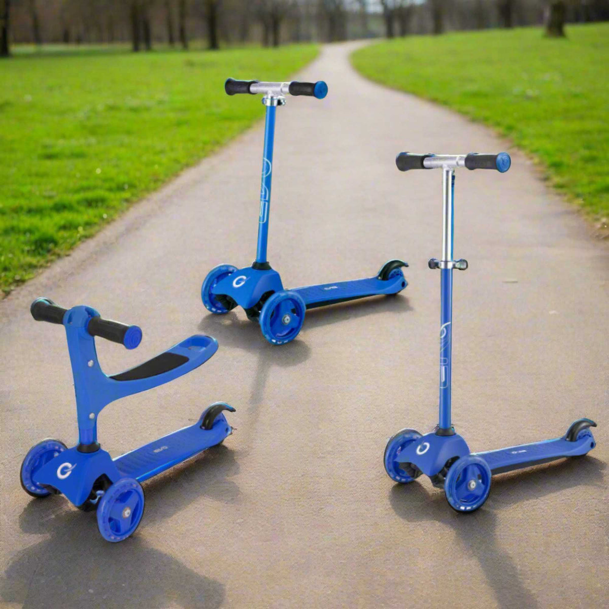EVO 3 in 1 Cruiser Toddler Ride On &amp; Scooter - Blue Scooters