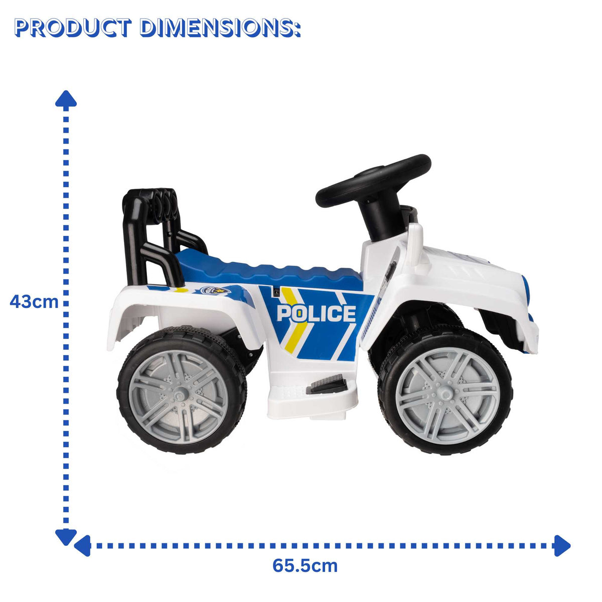 EVO Electric Ride On Police 4x4 Truck Electric Ride Ons