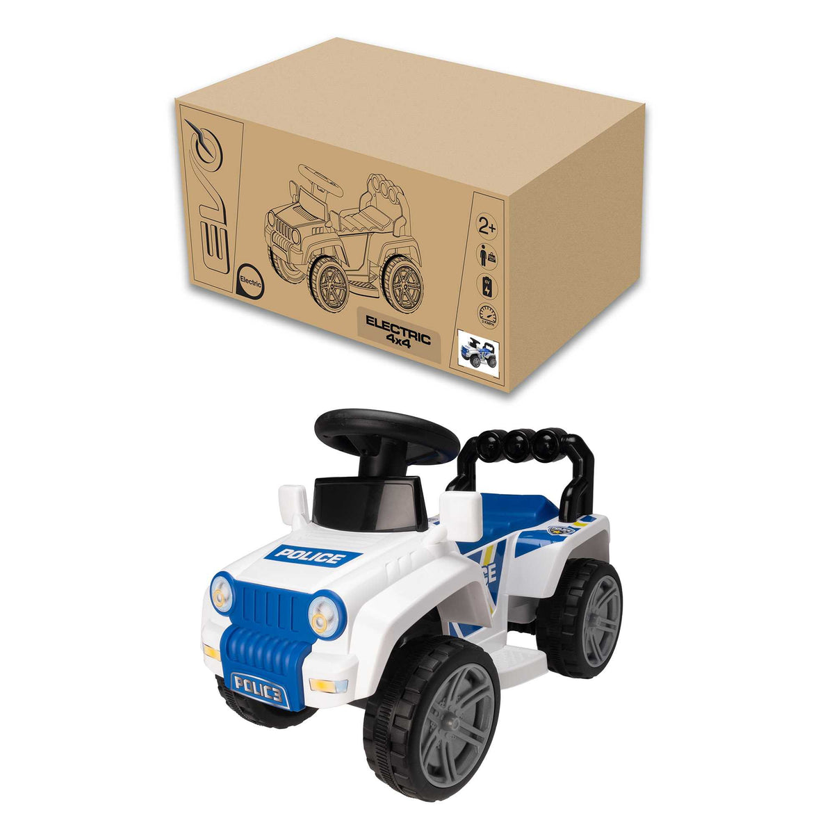 EVO Electric Ride On Police 4x4 Truck Electric Ride Ons
