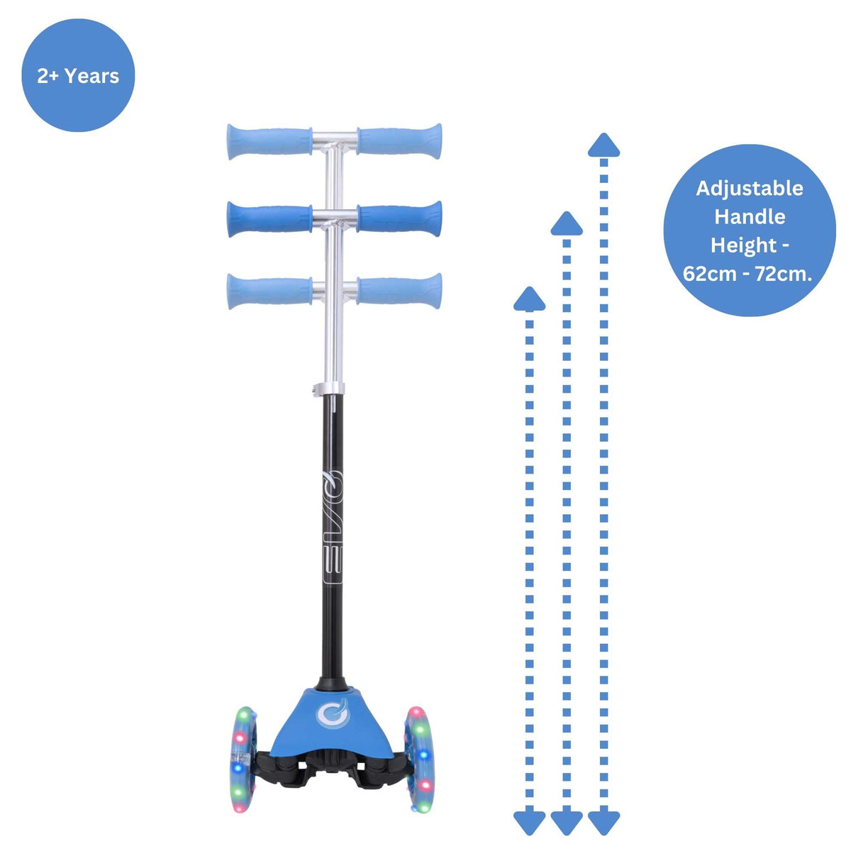EVO Light Up Mini Cruiser Scooter  -  Baby Blue Scooters