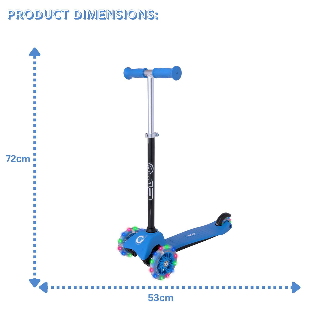 EVO Light Up Mini Cruiser Scooter  -  Baby Blue Scooters