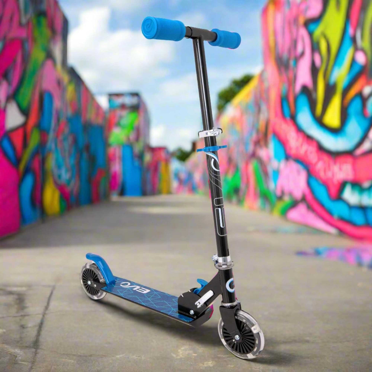 EVO Light Up Inline Scooter - Blue Scooters