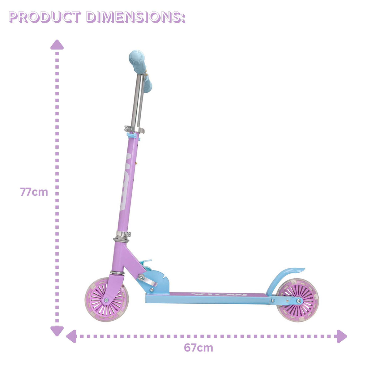 ATOM Inline Children&#39;s Kick Scooter in bright colours, designed for kids with a sturdy frame, adjustable handlebars, and smooth-rolling wheels, perfect for outdoor fun and active play.