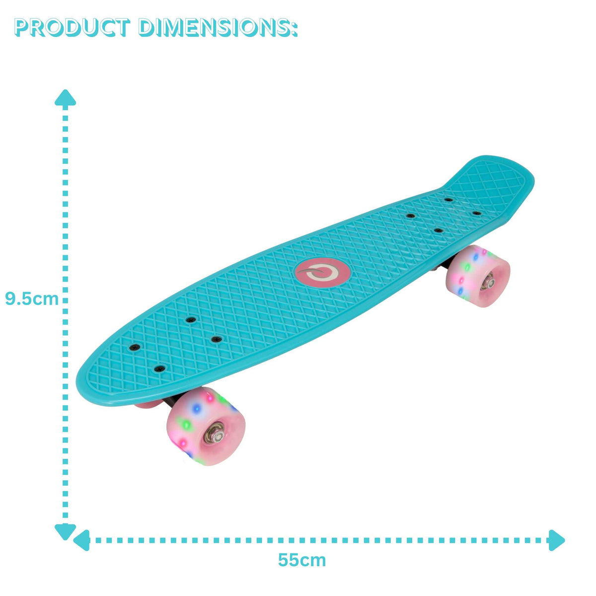 EVO Light-Up Penny Board - Blue &amp; Pink Skateboards