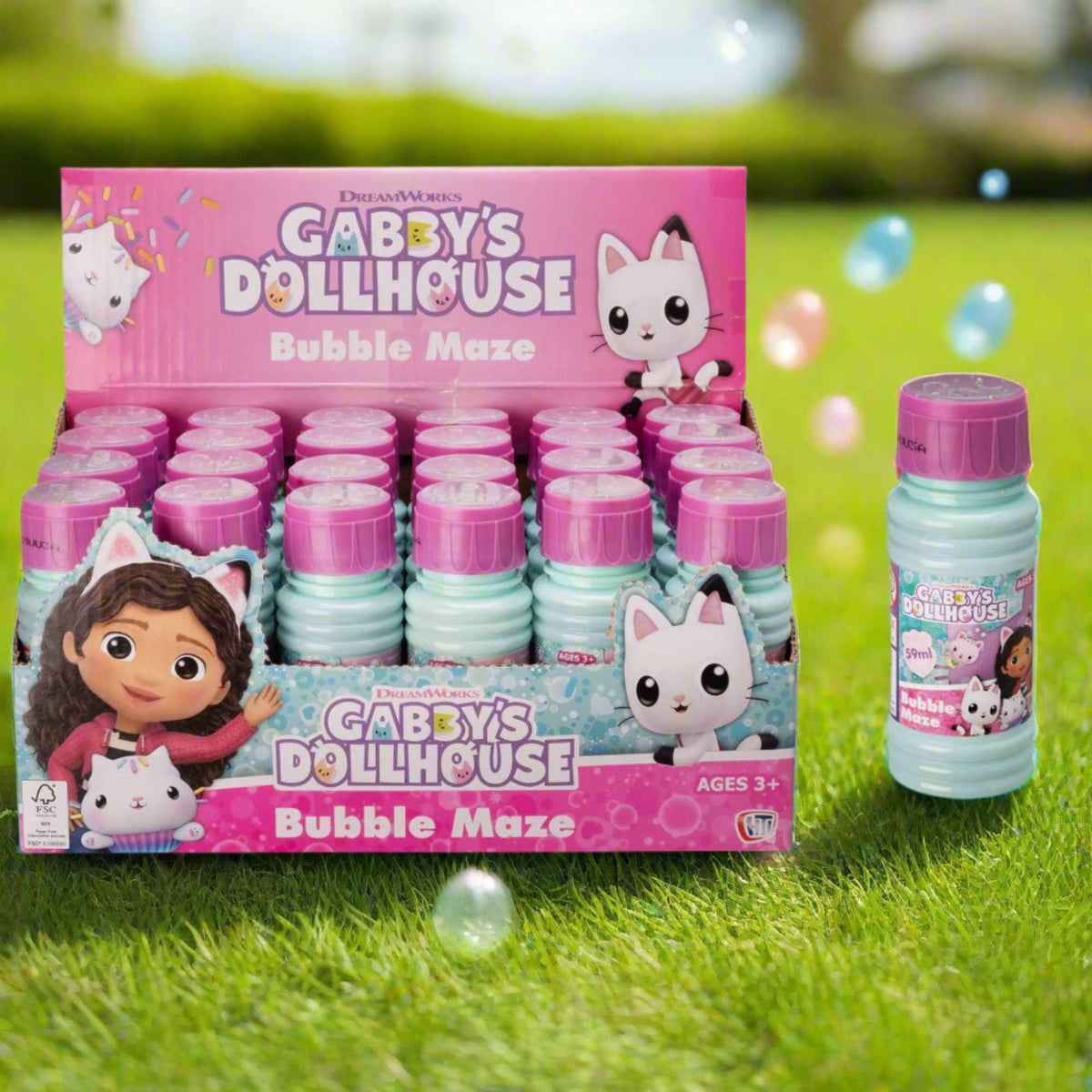 Gabby&#39;s Dollhouse Bubble Maze - 24 Multipack with Gabby&#39;s Maze Game