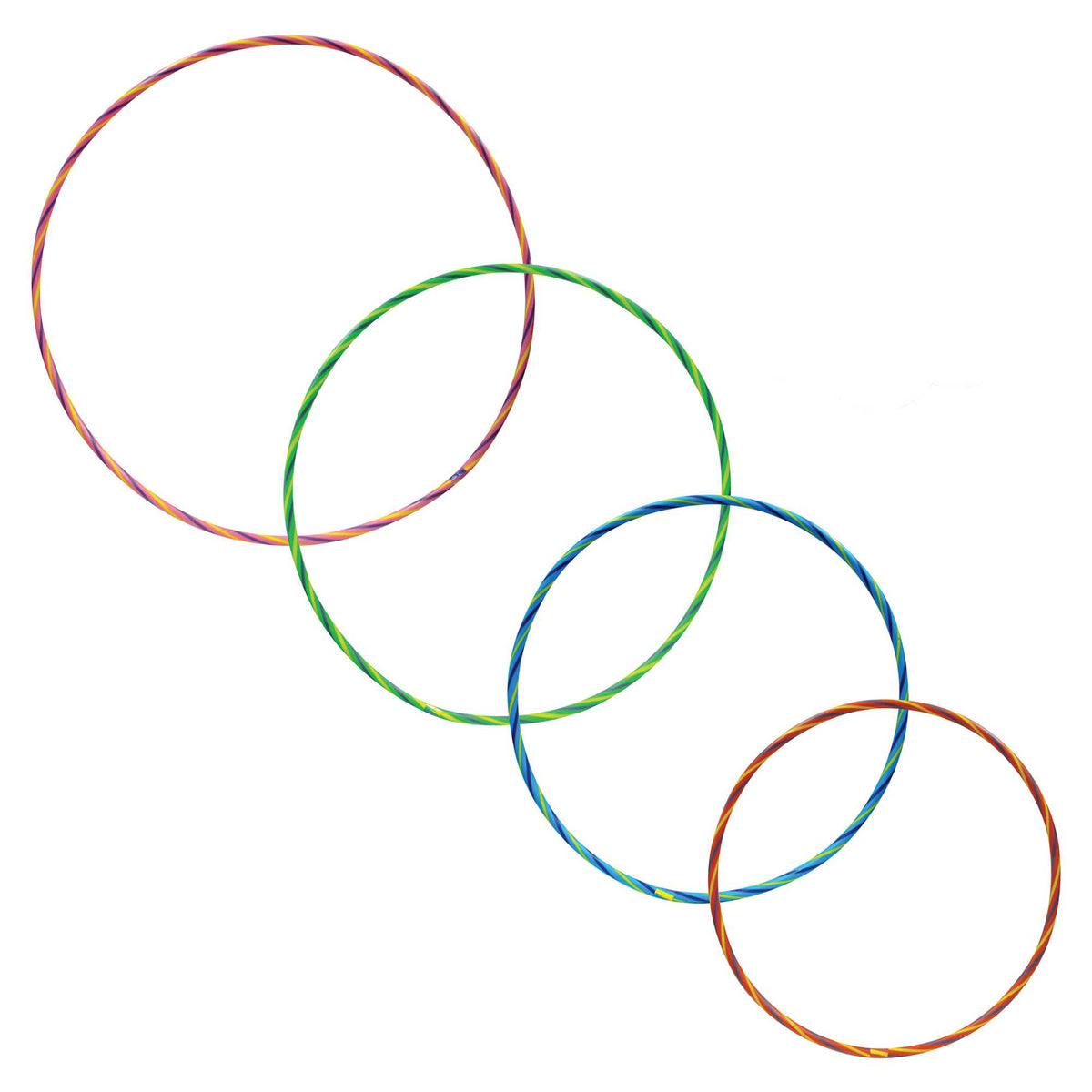 Rainbow Hula Hoops | Set of 4 Garden Toys &amp; Games