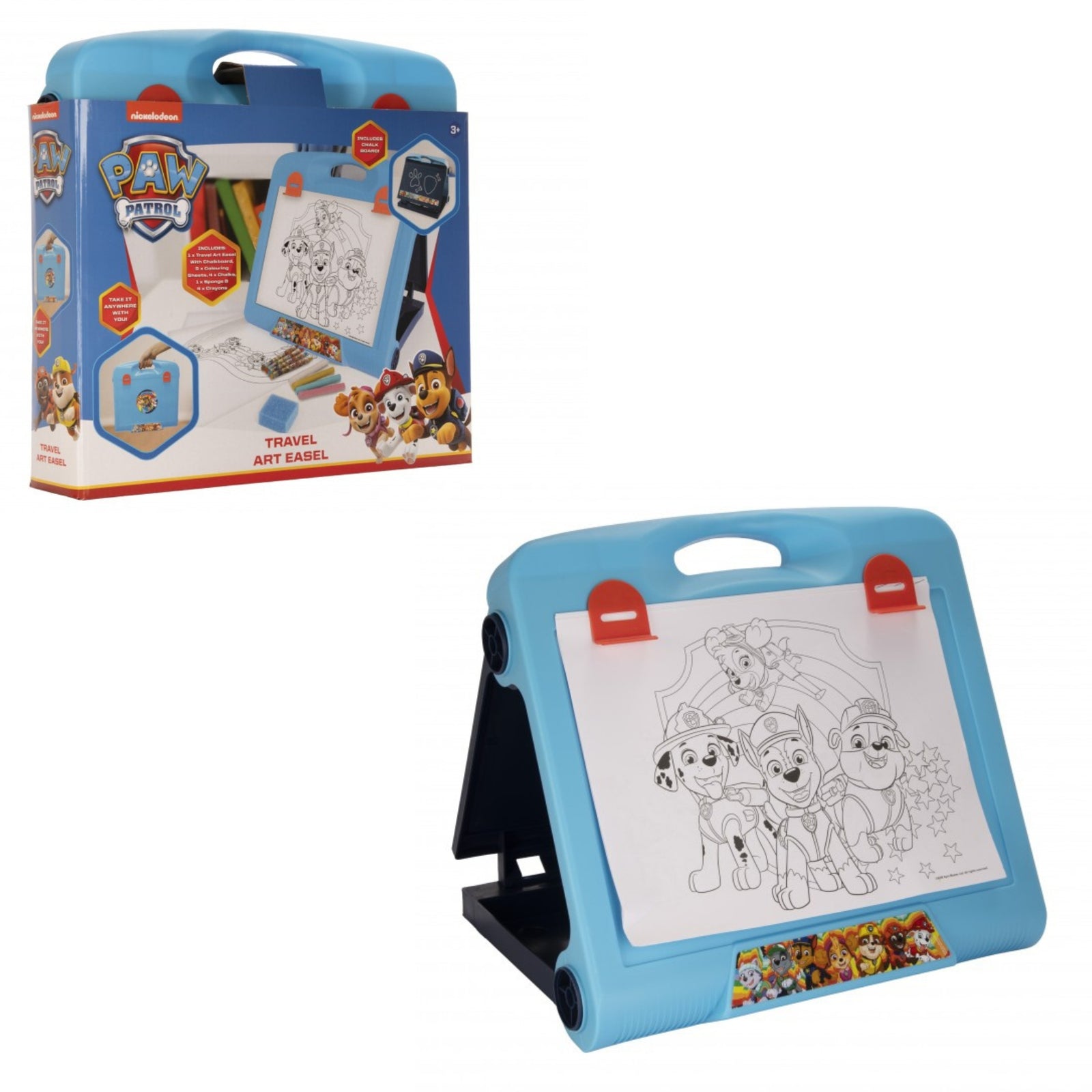 Paw Patrol Travel Art Easel - Crayons & Chalks Included
