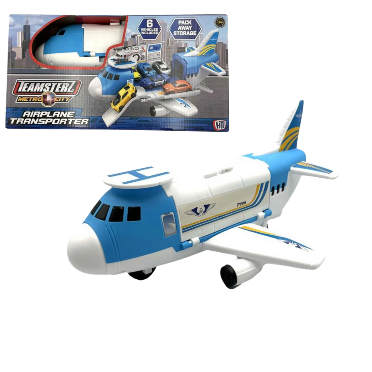 Teamsterz Aeroplane Transporter - Includes 16 Accessories