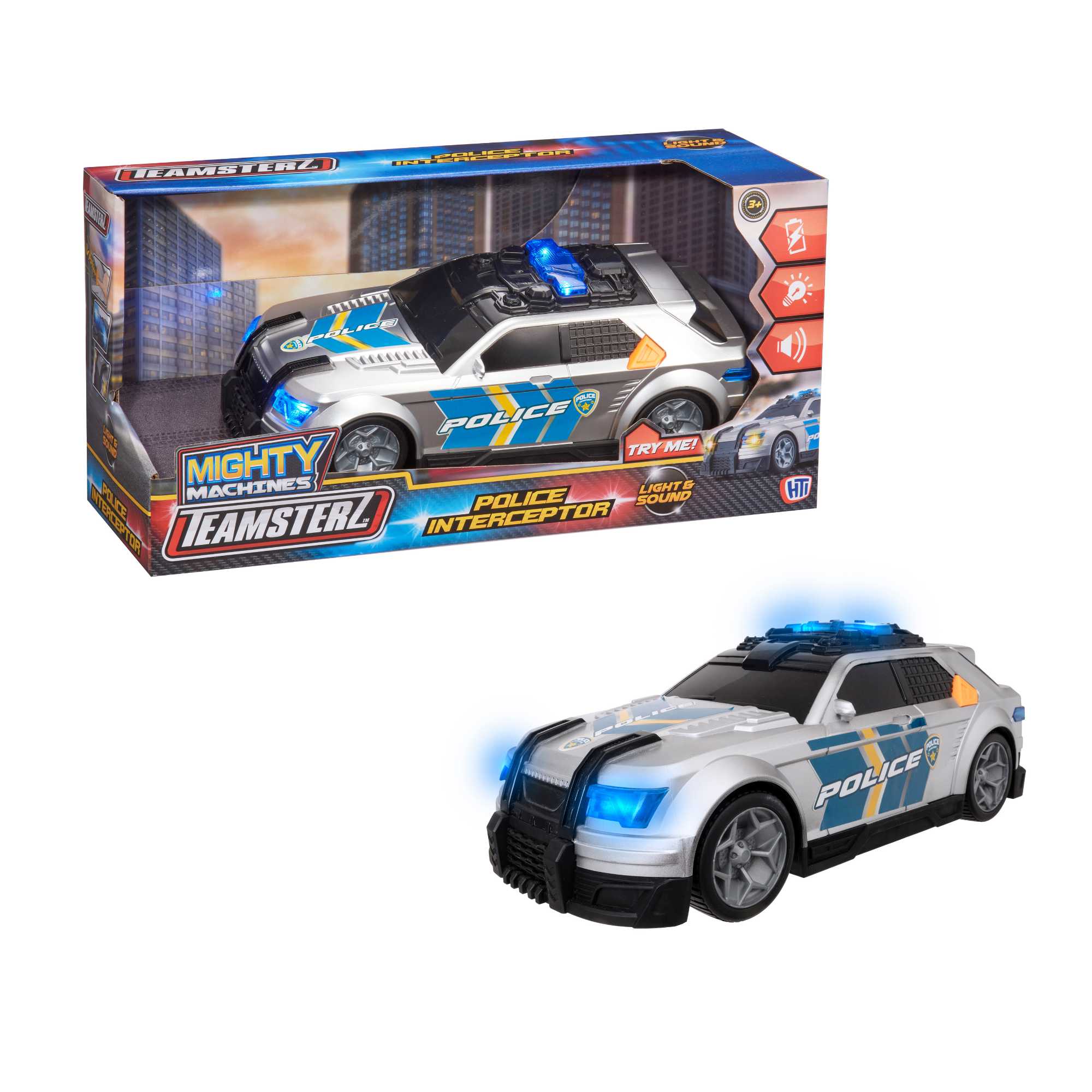 Teamsterz Mighty Machines Light & Sound Police Interceptor Car Cars & Transporters