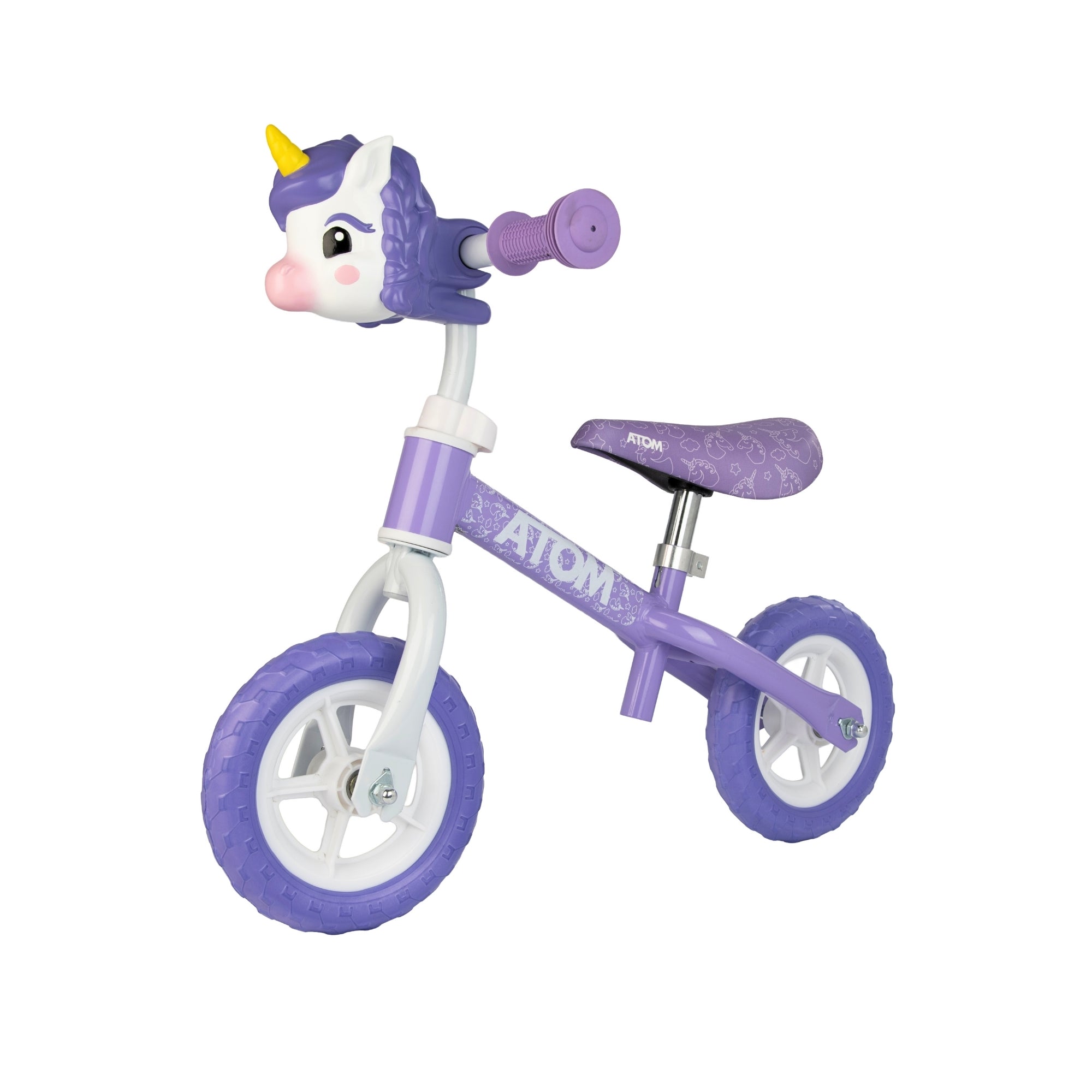 ATOM 8" Purple Balance Bike  - Unicorn Balance Bike