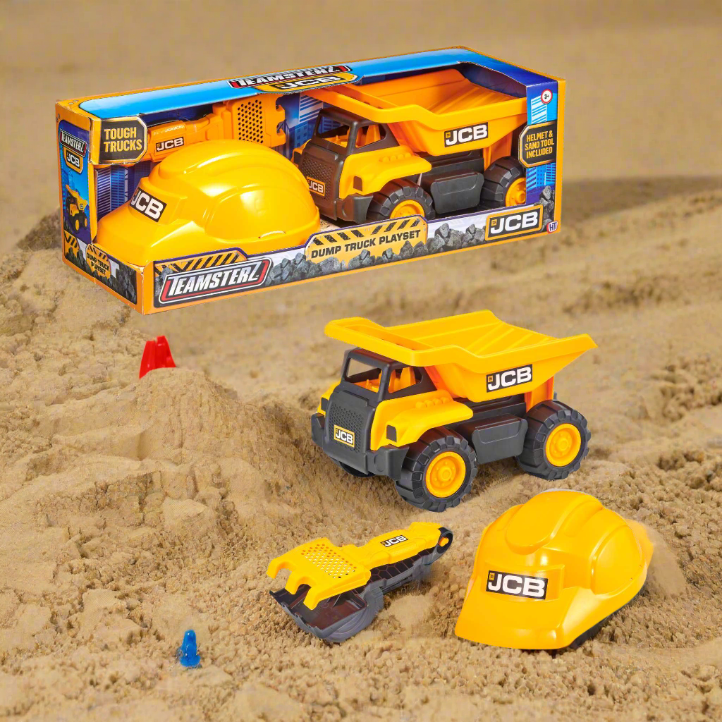 JCB 10&quot; Chunky Wheel Dump Truck Playset