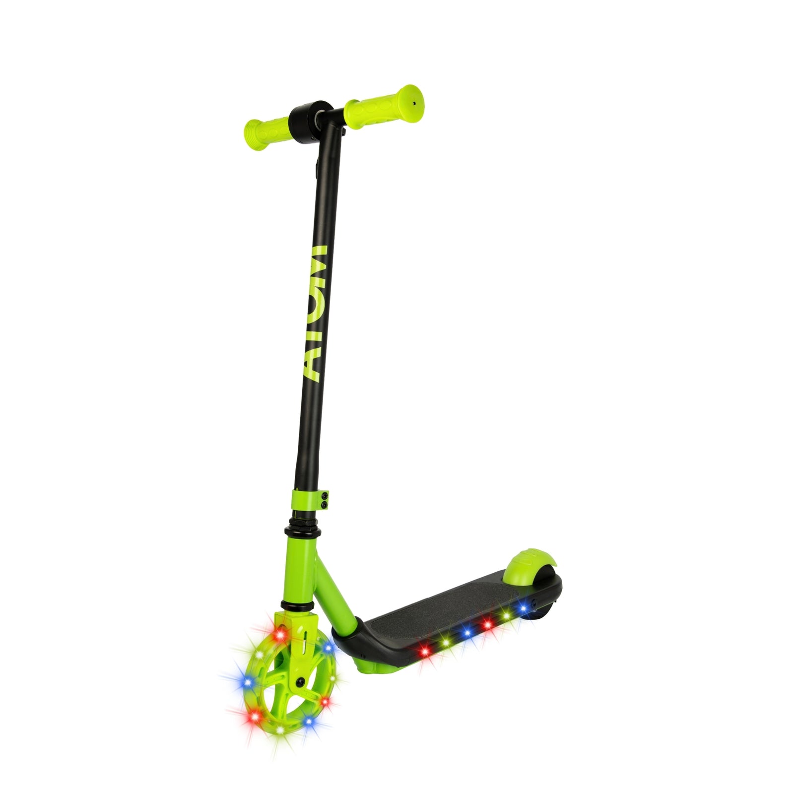 ATOM Light Up Electric Lightening Scooter - Lime Green
