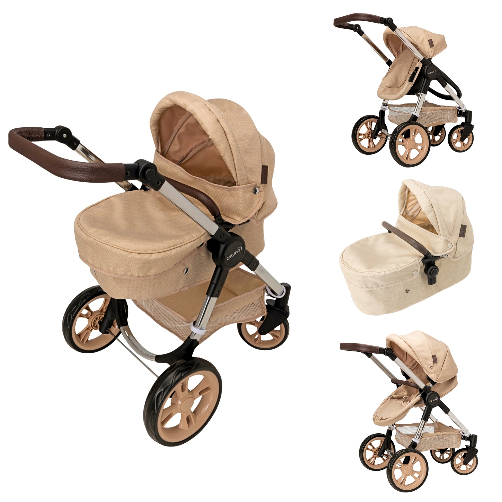 Celuna Premium Stone Dolls Travel System - 4 Pram Modes