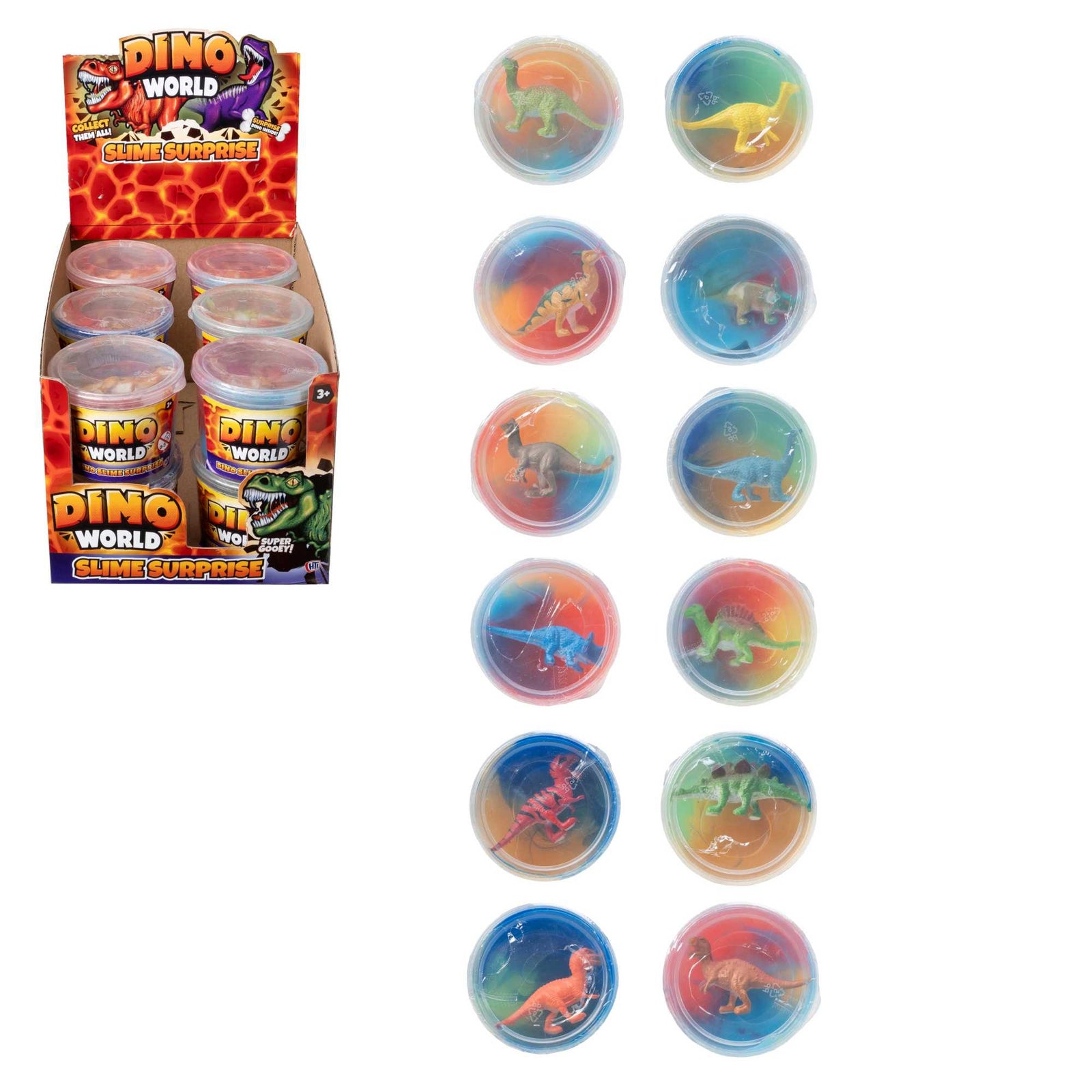 Dino World Slime Surprise Assorted Sensory toys - 12 Pack Slime Fidgety Toys