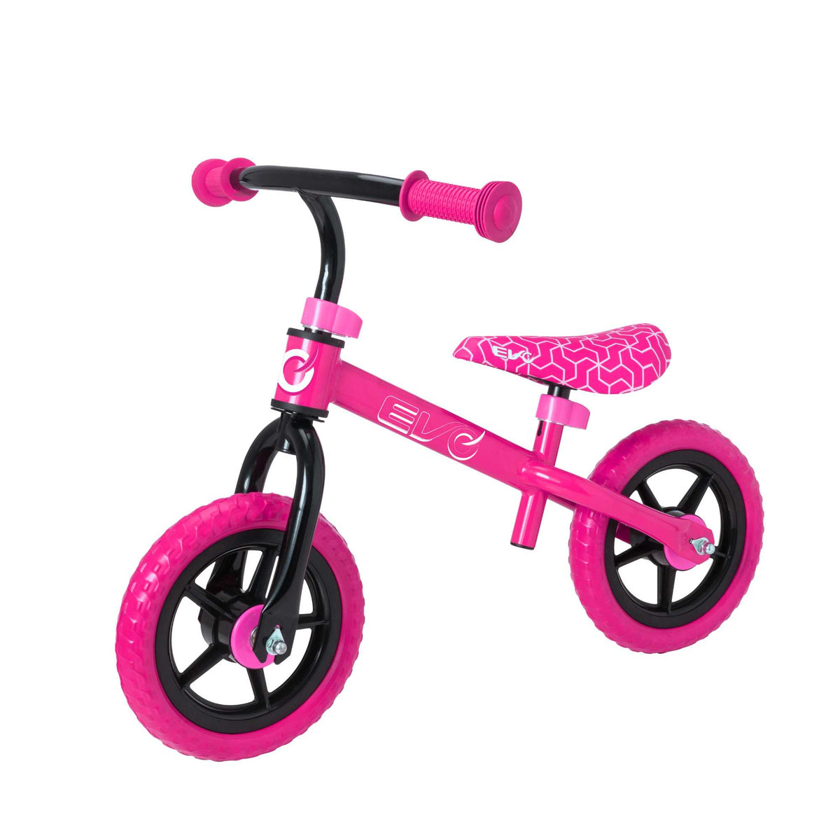 Child riding the EVO Balance Bike outdoors, showcasing the lightweight and durable design perfect for young learners to develop their balance and coordination skills