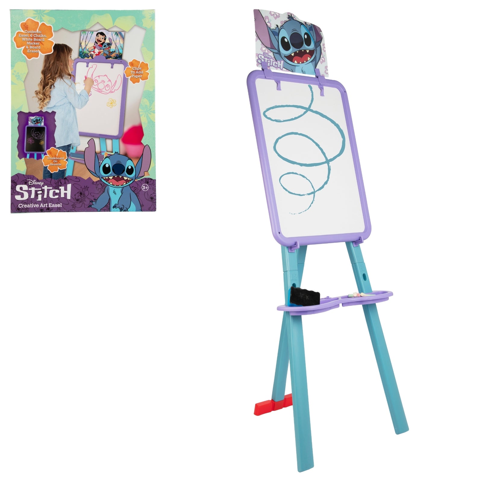 Disney Stitch Double Sided Floor Standing Easel & Accessories