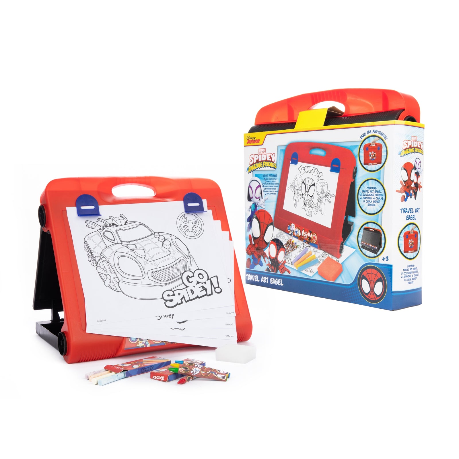 Spidey & His Amazing Friends Art Easel - Crayons & Chalks Included