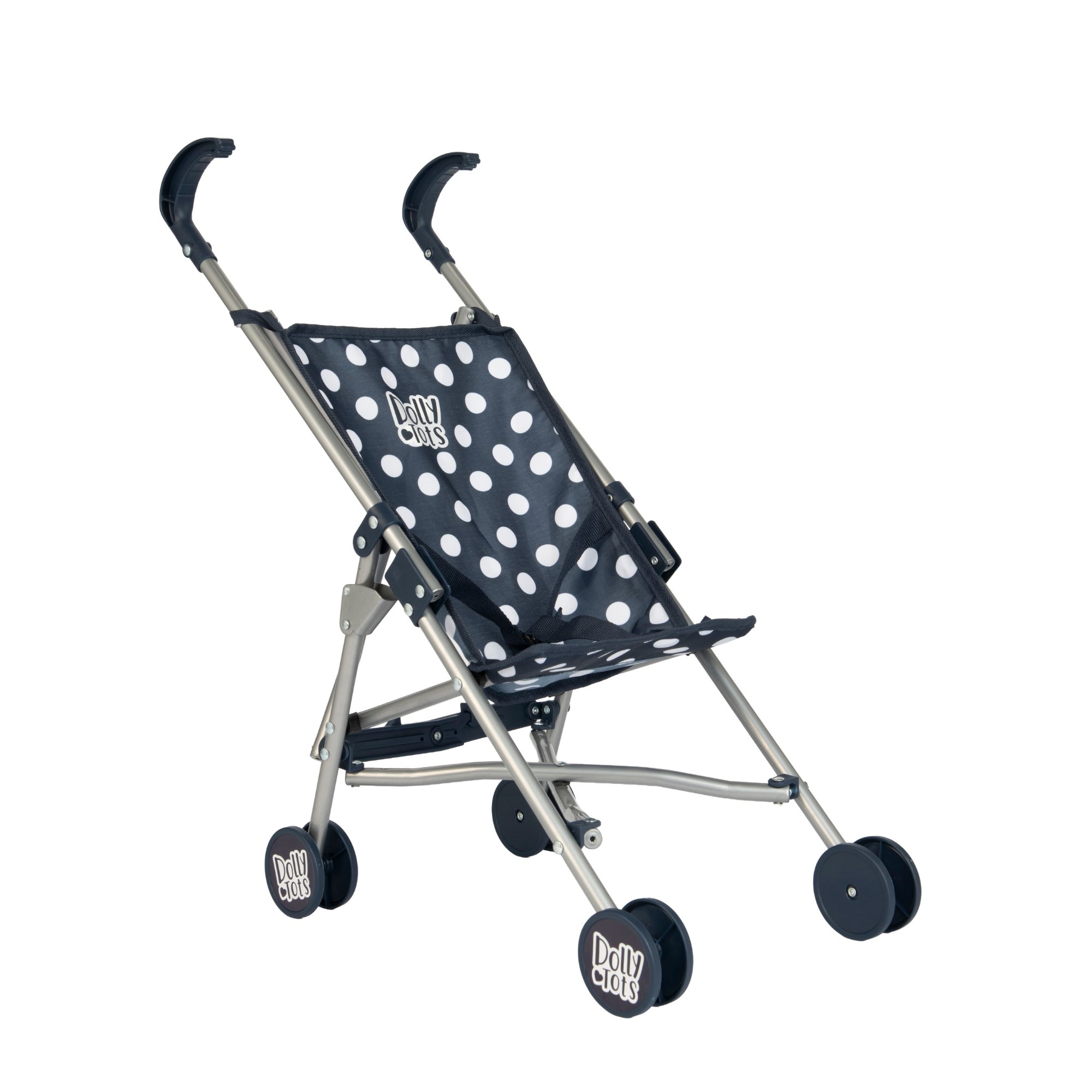 Dolly Tots Dolls Single Stroller - Navy Pushchairs