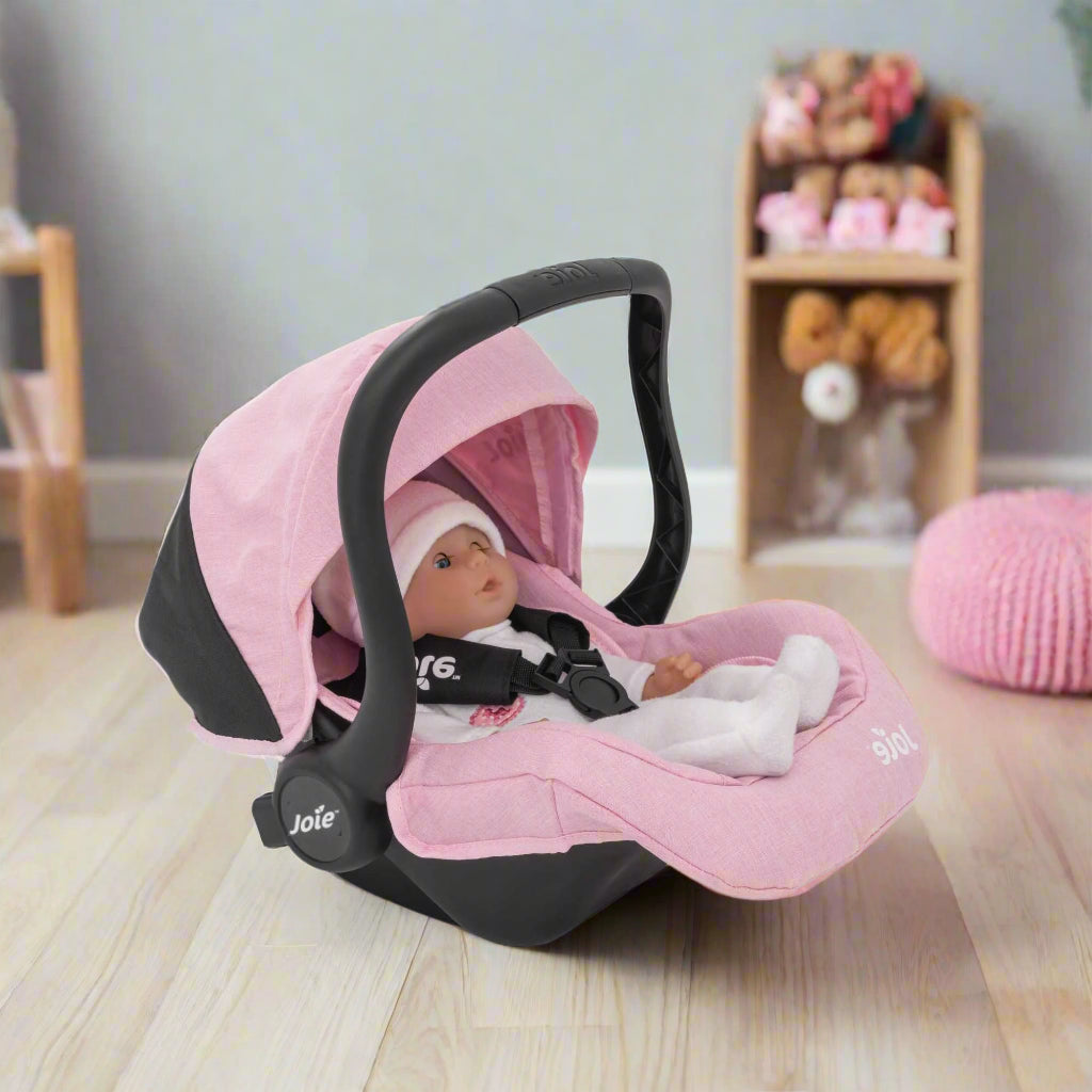 Joie I-Gemm Dolls Car Seat - Pink &amp; Black Dolls Accessories