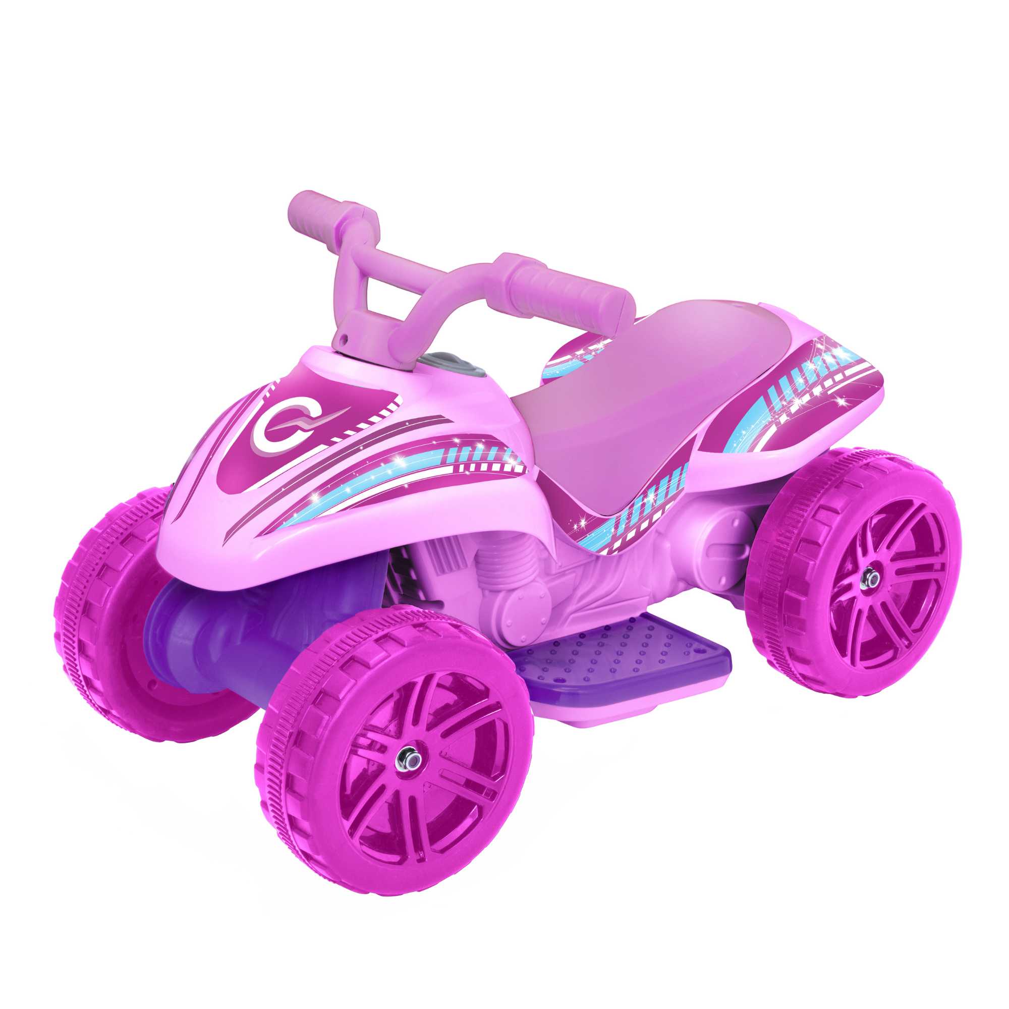 Evo 6V Kids Electric Ride On Pink Shimmer Mini Quad