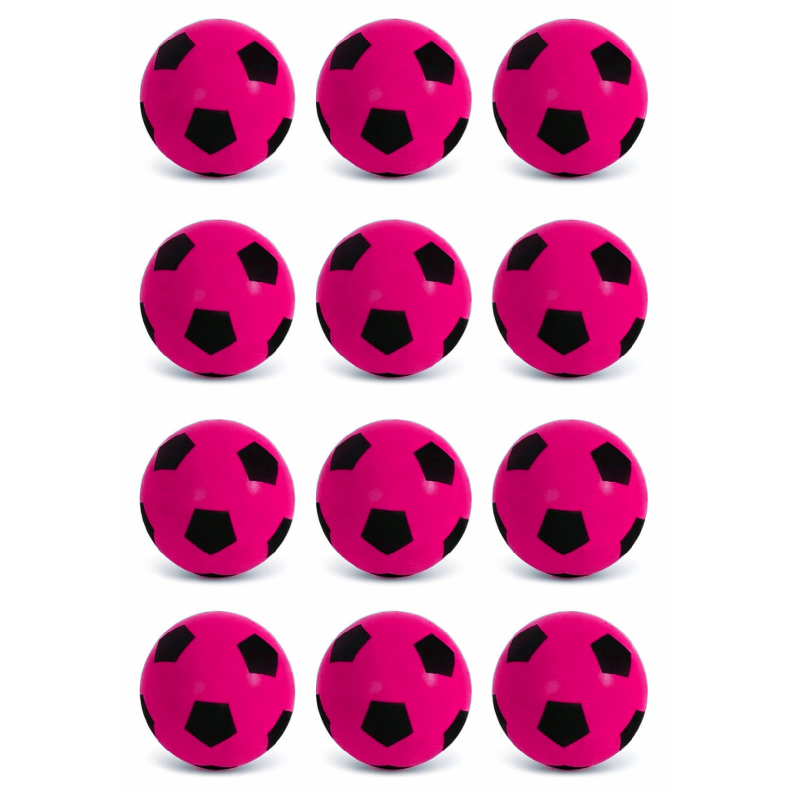 Foam Football Pack Of 12 - Pink