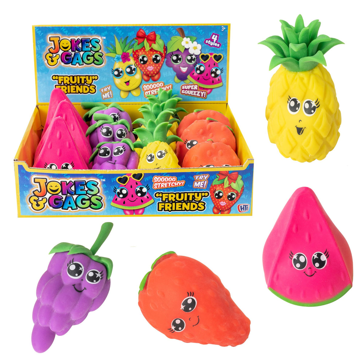 Fruity Friends Assorted Fidget Toys | 12 Pack Fidget Toy Bumper Party Pack