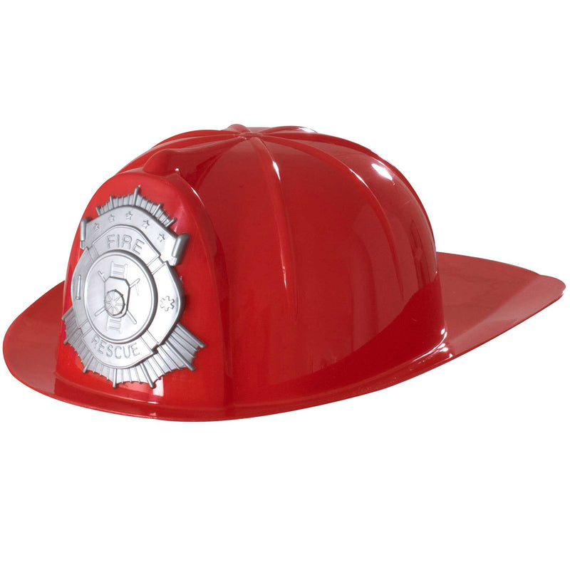 Childrens Roleplay Fancy Dress Fireman Hats - Red