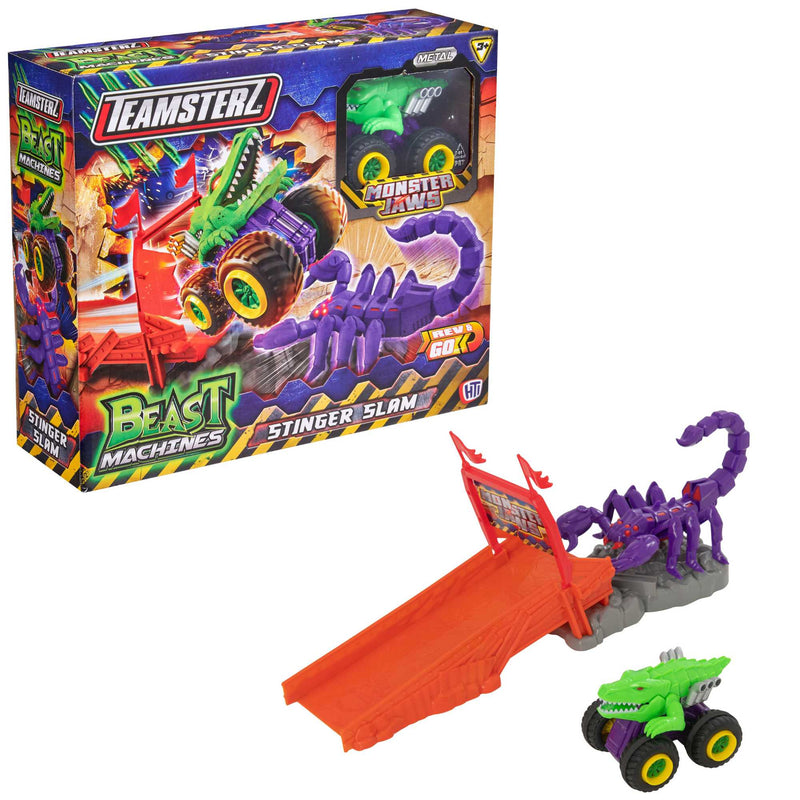 Teamsterz Monster Jaws Scorpion Slam Playset | 1 Die-Cast Monster Car Included