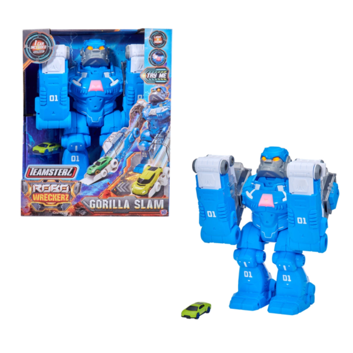 Teamsterz Robo Wreckers Gorilla Slam Playset - Includes Die-Cast Car Cars &amp; Transporters