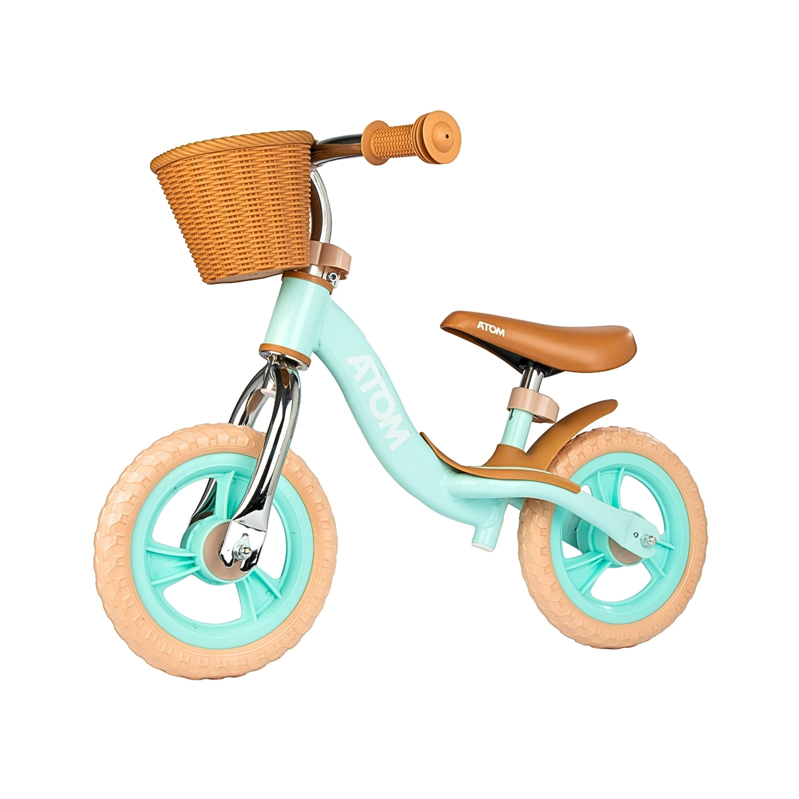 ATOM 10" Glider Bike With Basket - Mint Green