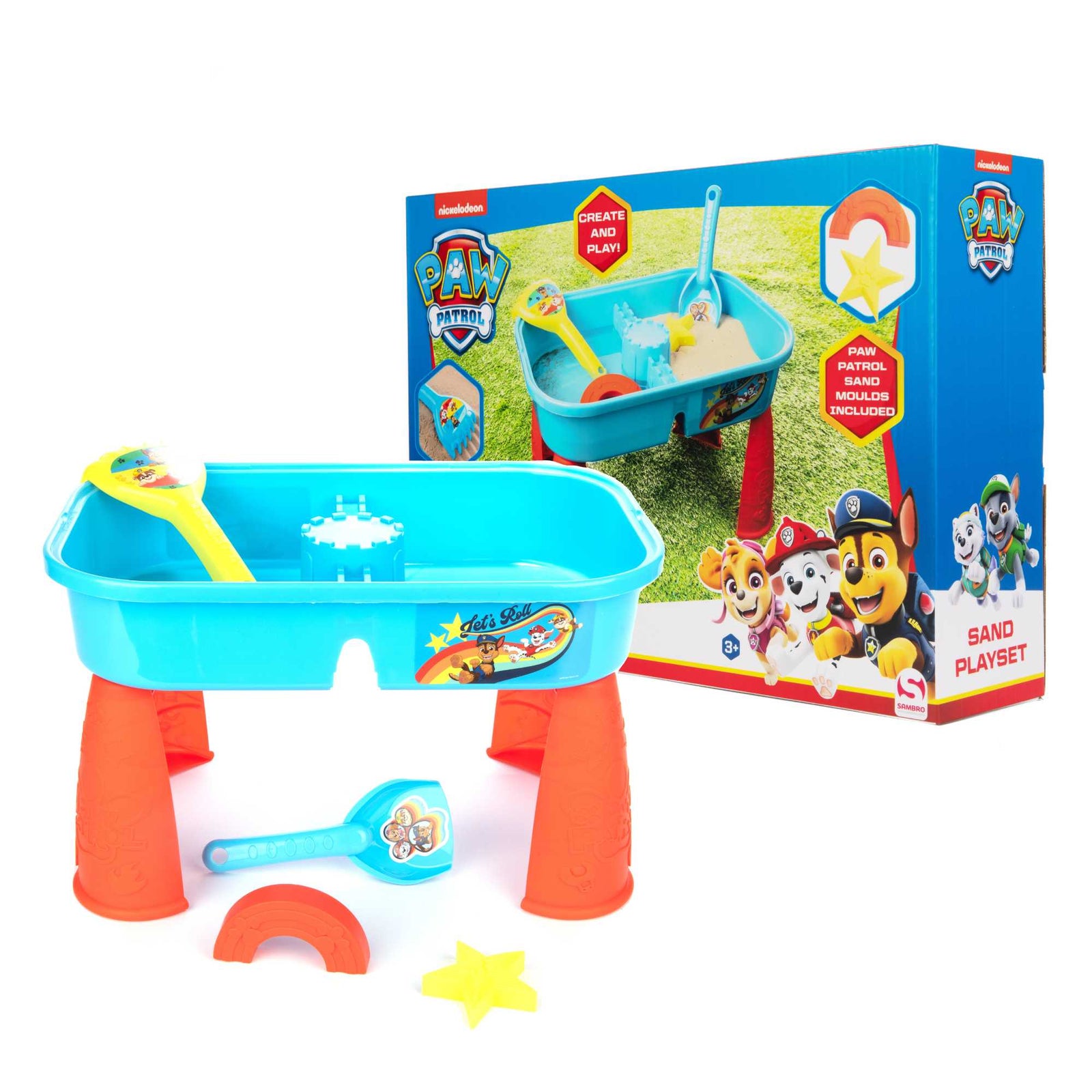 Paw Patrol Sand & Water Tablet - Includes Spade, Rake & Sand Moulds