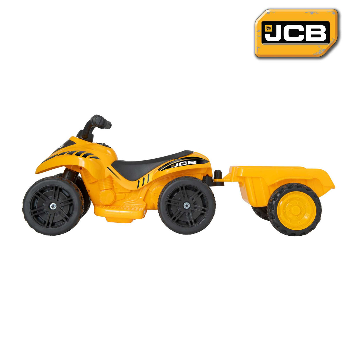 JCB Battery Operated Mini Quad Ride-On With Trailer