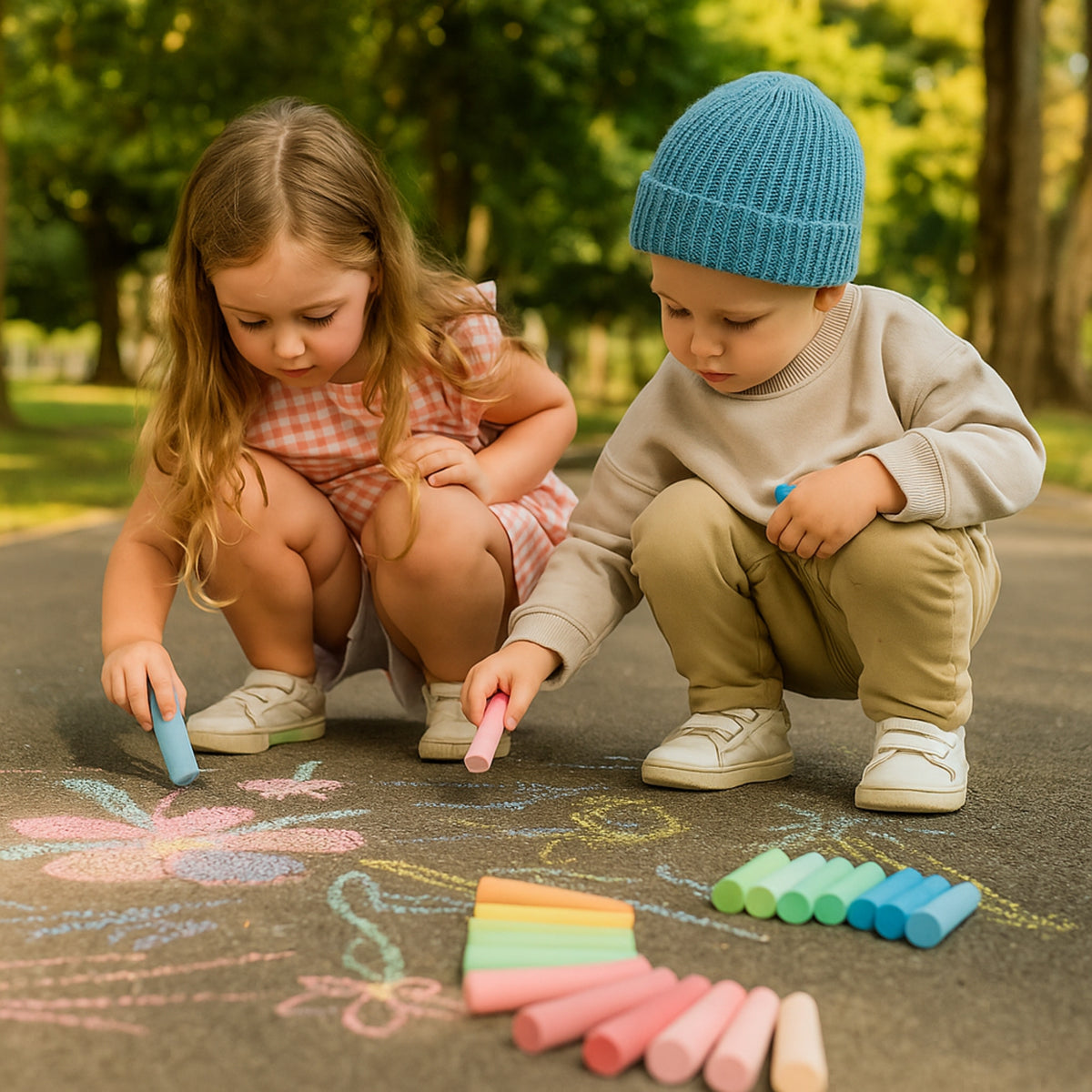 Fun Craft Pavement Chalk Set - 60 Jumbo Chalk's