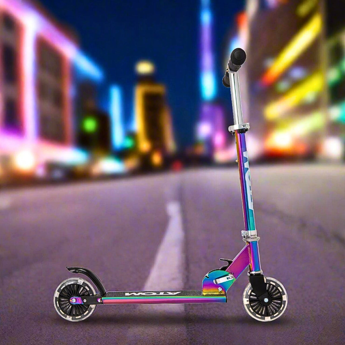 ATOM Light Up Inline Scooter - Neochrome Scooters