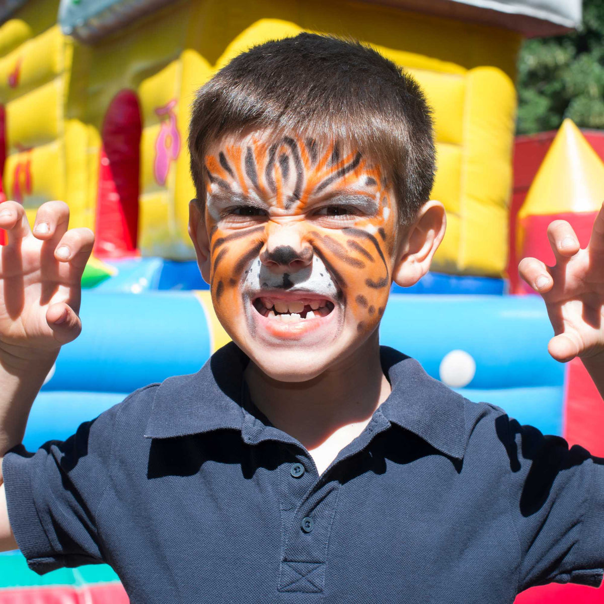 Creative Play Face Paint Set featuring a variety of vibrant, non-toxic colors, perfect for imaginative face painting and fun for all ages