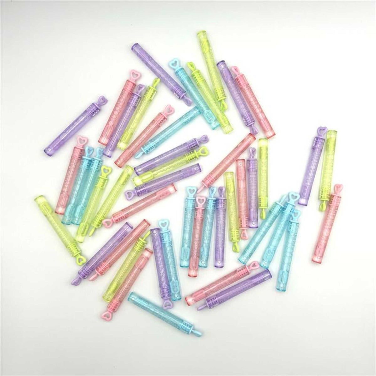 Pastel Bubble Wands - 48 Pack Bubble Solution &amp; Wands