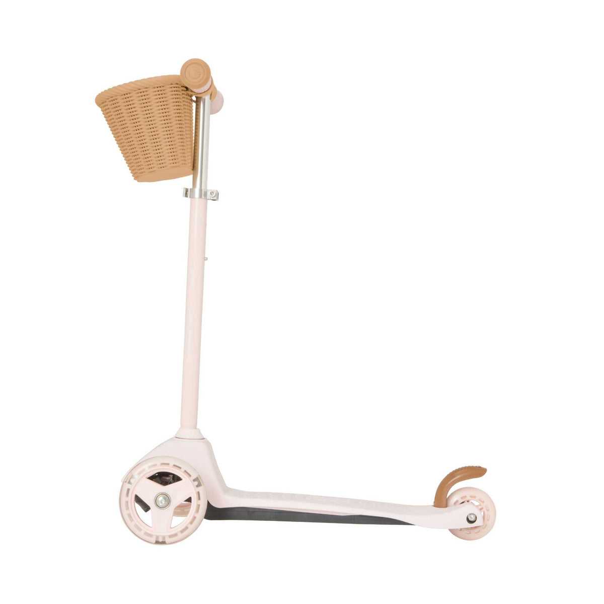 EVO Mini Cruiser Scooter with Basket, featuring a stable three-wheel design, adjustable handlebars, and lightweight, durable construction, perfect for young children’s outdoor adventures.