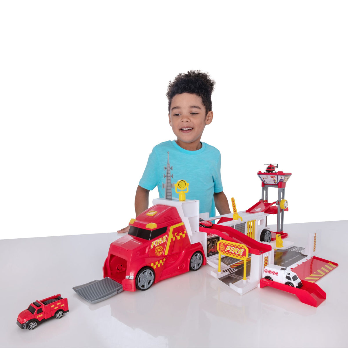 Teamsterz Emergency City Fire Command Play Set Cars &amp; Transporters
