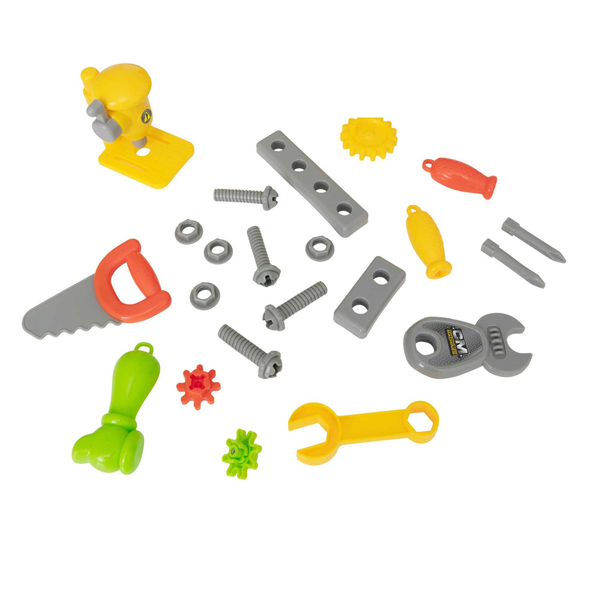 Construction Case Playset - Includes 23 Pieces Kitchens &amp; Household