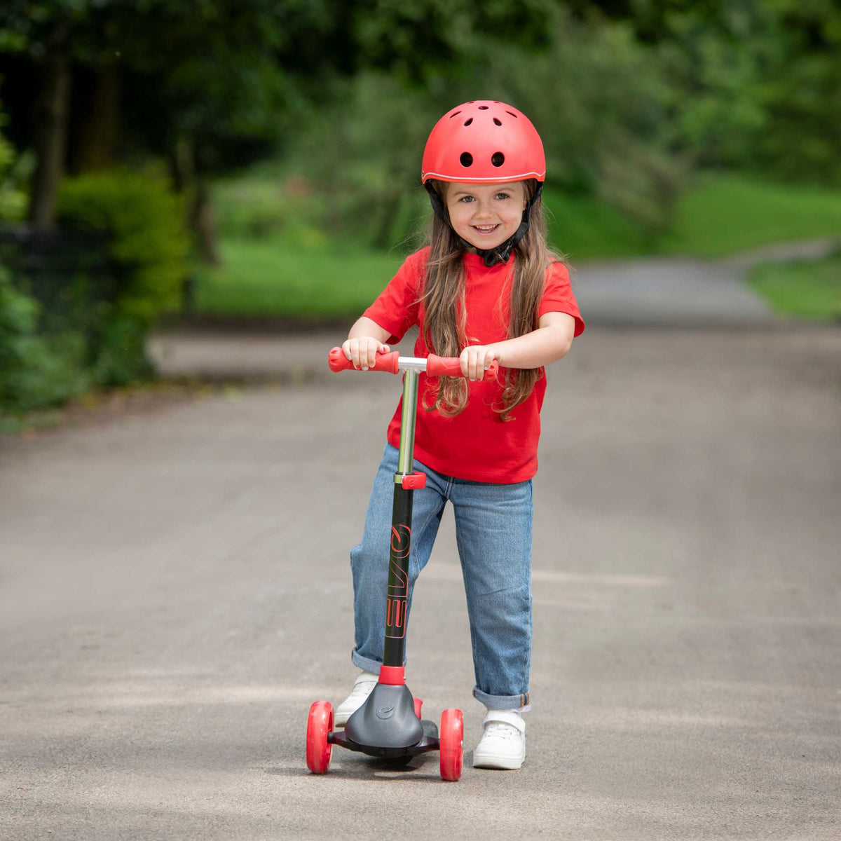 EVO Eclipse Light Up Scooter - Red