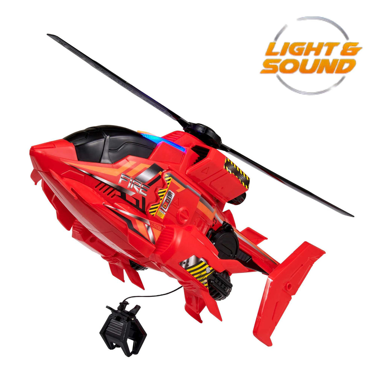 Teamsterz Mean Machine Lights &amp; Sounds Fire Rescue Helicopter