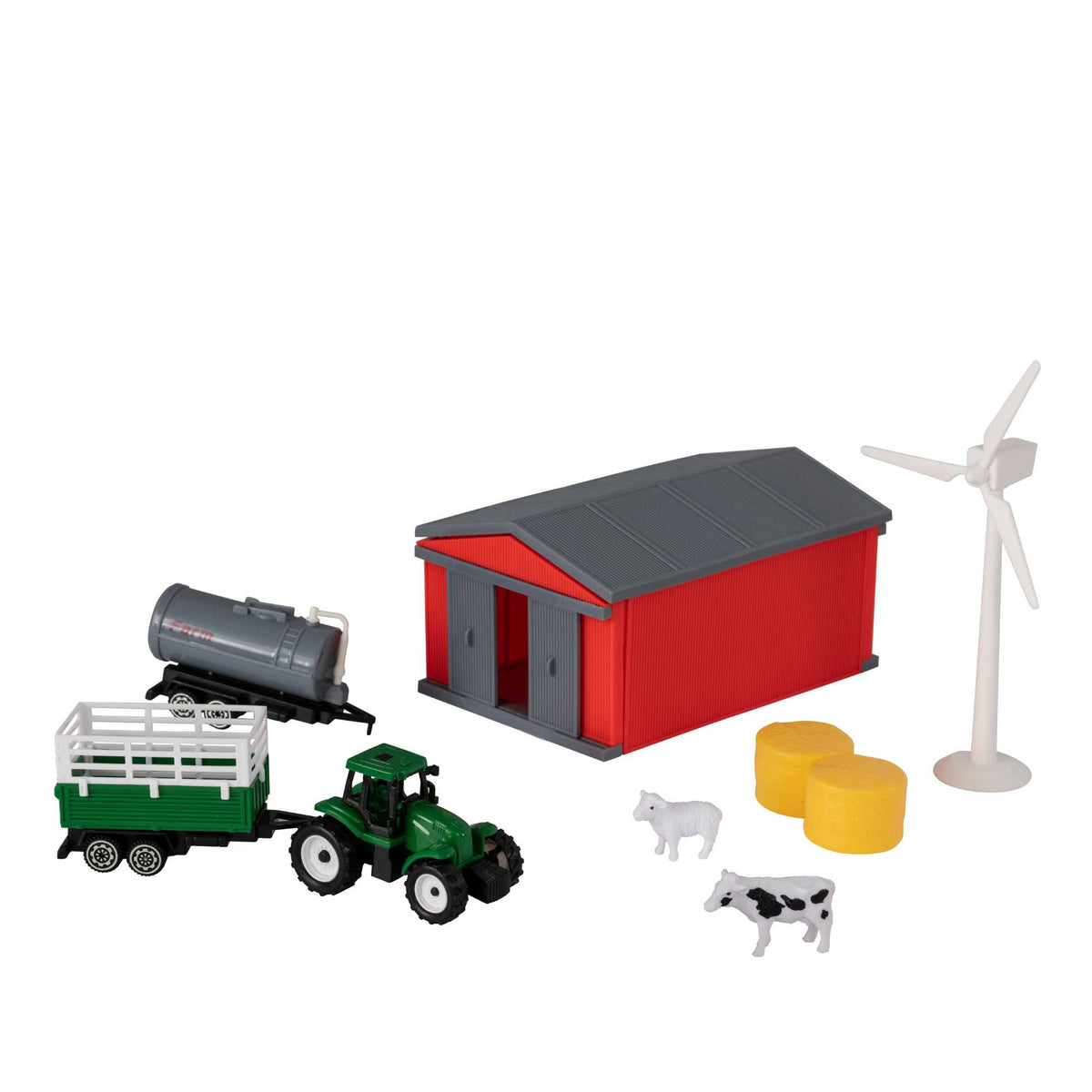 Farmyard Playset is perfect for imaginative play, this educational toy set teaches children about farm life, animal care, and sustainable energy. The playset encourages creativity, social skills, and problem-solving abilities in kids