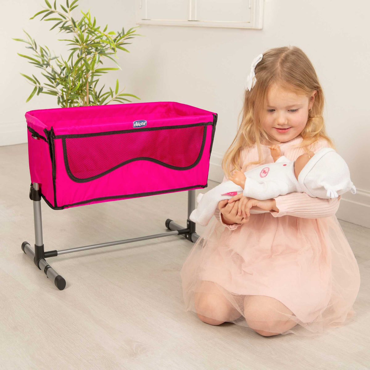 Chicco Next2You Dolls Cot - Realistic, Comfortable, and Adjustable Toy Bed for Dolls