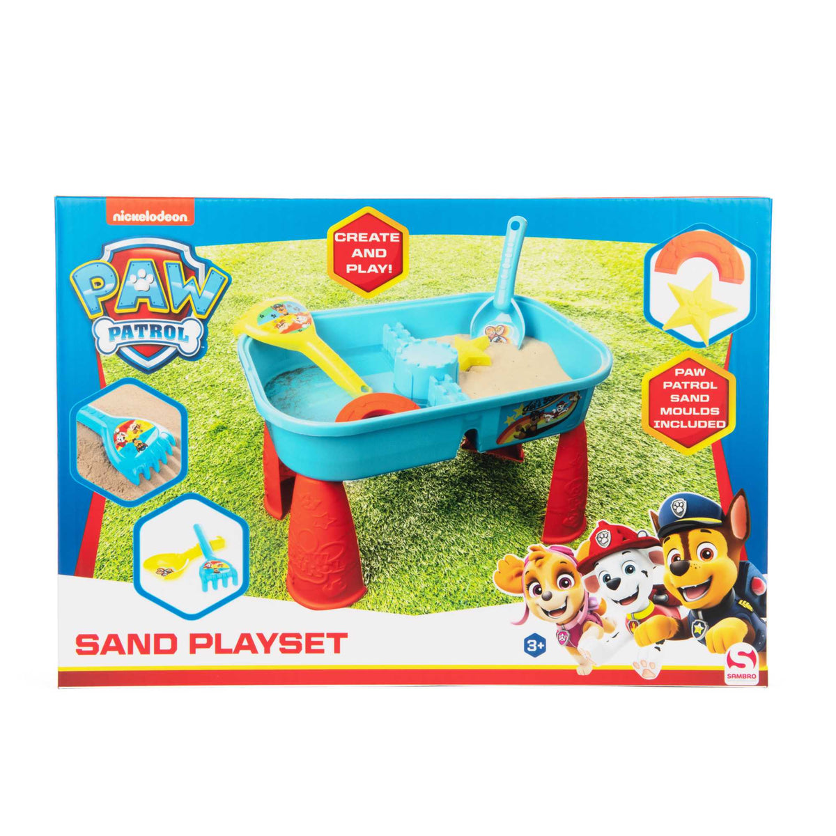 Paw Patrol Sand &amp; Water Tablet - Includes Spade, Rake &amp; Sand Moulds Sand &amp; Water Play