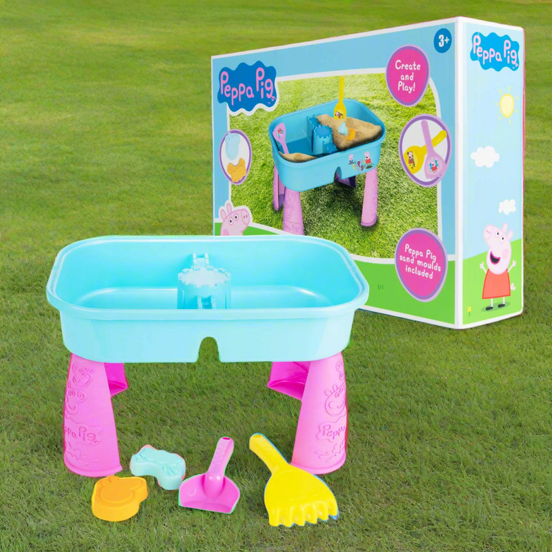 Peppa Pig Sand & Water Table - Includes Spade, Rake & Sand Moulds