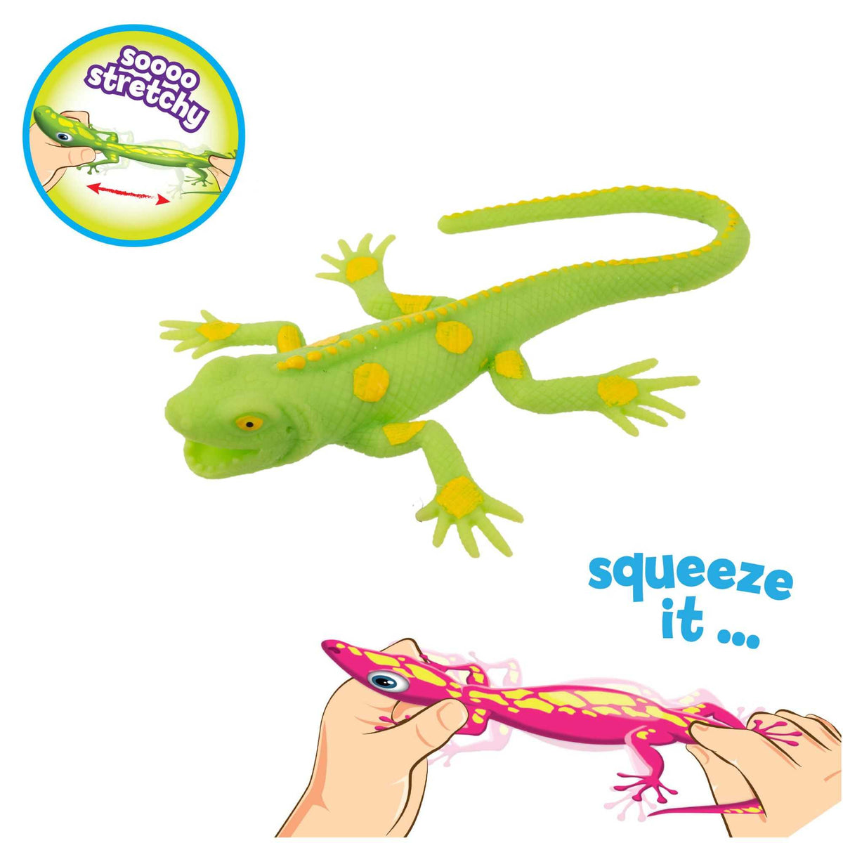 Creepsterz Stretchy Lizards Assorted Fidget Toys | 24 Pack Fidget Toy Bumper Party Pack