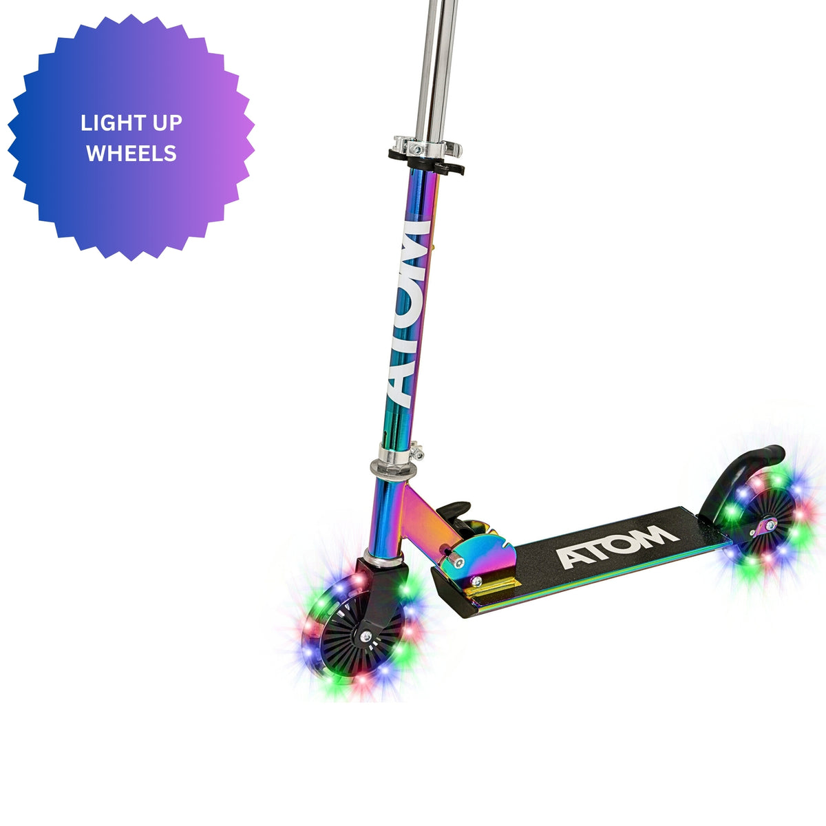 ATOM Light Up Inline Scooter - Neochrome Scooters