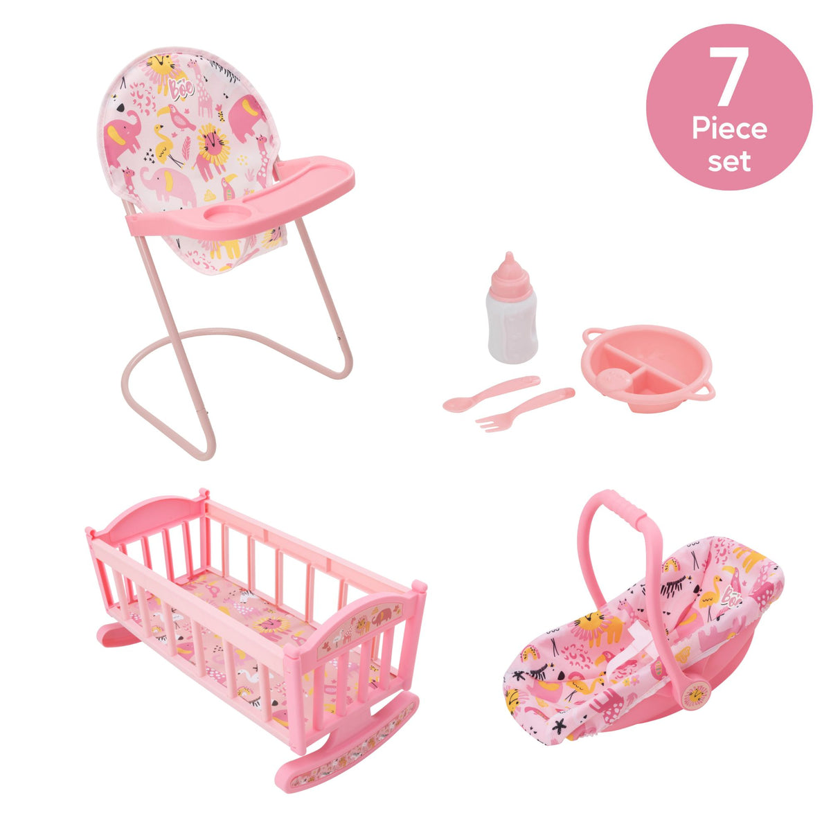 BabyBoo Dolls Nursery Playset | 7 Pieces Included